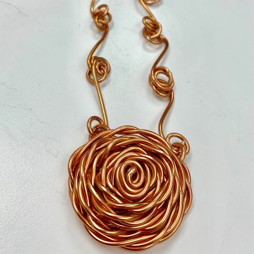 Copper Rose Necklace