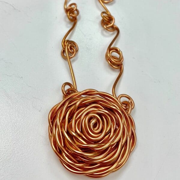 Copper Rose Necklace