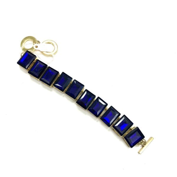 Sparkly Cubes Blue Bracelet