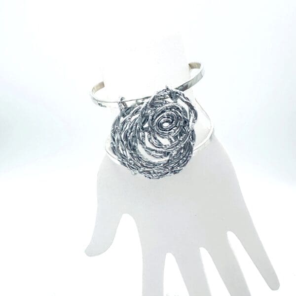 Hammered Rosette Cuff