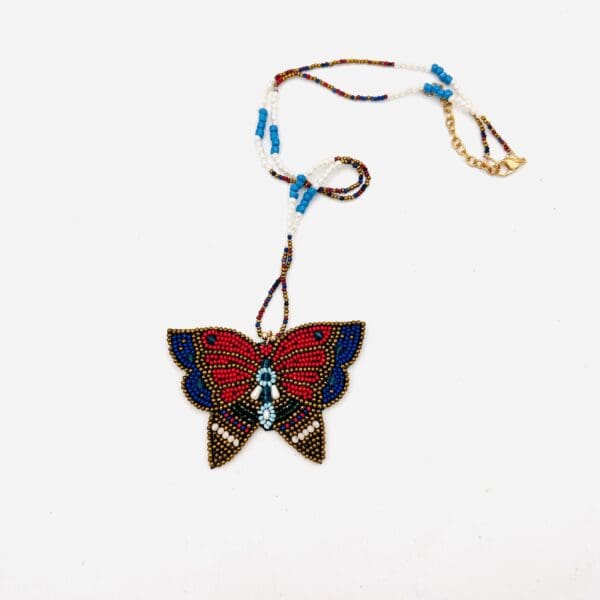 Beaded Butterfly Necklace