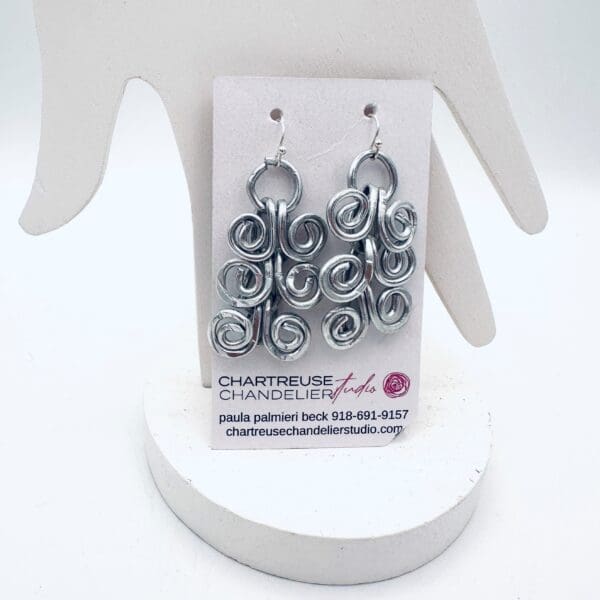 Silver Scroll Earrings